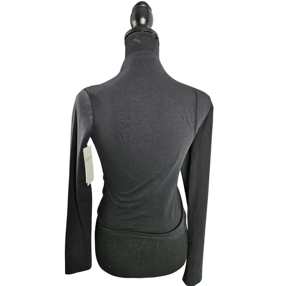 Zella Womens Long Sleeve Wrap Crop Top XXS Yoga Activewear - Picture 6 of 7